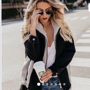 HALF JEAN/HALF TEDDY COAT